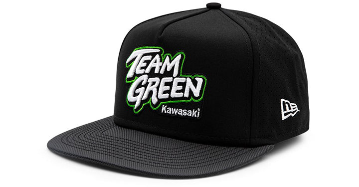 KAWASAKI TEAM GREEN NEW ERA FLAT BILL CAP